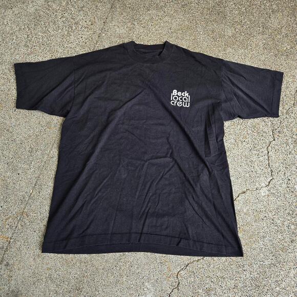 Vtg 90s BECK Local Crew Graphic Mellow Gold Era Alternative Band T Shirt XL - Picture 1 of 5